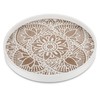 Hanobe Decorative Serving Tray Round: Farmhouse Coffee Table Decor Boho