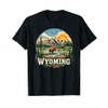 Wyoming Mountains and Buffalo Nature Scenic Wyoming T-Shirt