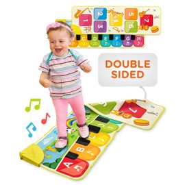 Move2Play, Double Sided Piano Mat | 50+ Sounds & Songs | 1, 2, 3, 4+ Year Old Gift & Birthday Present | Baby, Toddler, Boy, & Girl Age 12, 18, 24+ Month Old