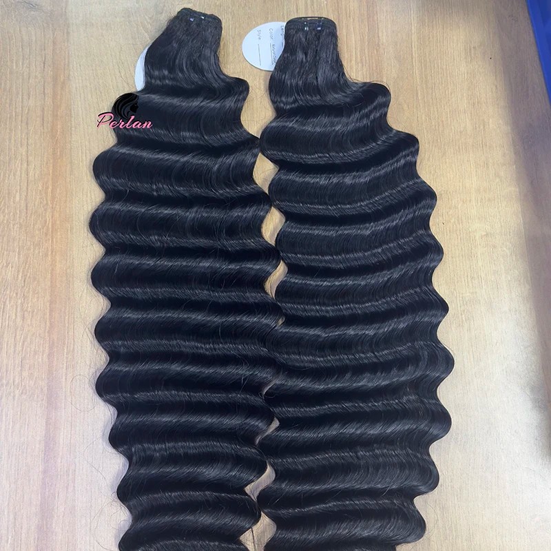 Raw Vietnamese Hair Deep Wave Curly Hair Bundles Weft Human
