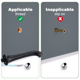 Enga Non Diverter Bathtub Spout, 8inch Extra Long Tub Spout Brass Wall Mount Tub Filler, Oil Rubbed Bronze