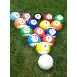 Yoqanr 16 Pcs Snooker Balls Soccer Table Game Street Ball Huge Billiards Football for Pool Ball Toy Sport Inflatable -7.09