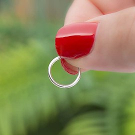 Silver Helix Hoop - 925 Sterling Silver 18 Gauge Cartilage Ring - Small Helix Piercing For Women - Comes In an Elegant Jewelry Package