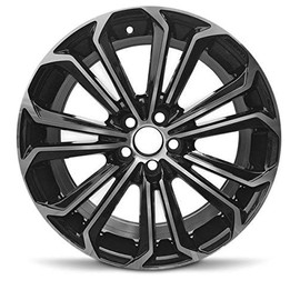 For 2014-2016 Toyota Corolla 17 Inch Black Machine Face Aluminum Rim - OE Direct Replacement - Road Ready Car Wheel