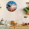 XFM Beach Wall Clocks Battery Operated 16 Inch Silent Non-Ticking