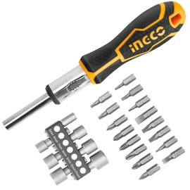 INGCO HKSDB0248 Screwdriver Set, 24-Piece Set, Positive Screw, Tool Set, Posi-Drive, Precision Screwdriver, Anti-Slip Handle