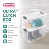 Sterilite 4 Pack Ultra Latching Box, Storage Bins with Lids,