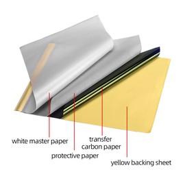 Tattoo Transfer Paper, JimKing Tattoo Stencil Paper, for Tattooing, 4Layers A4 Size 25 Sheets, Tattoo Tracing Paper, Tattoo Supplies