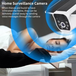 4G 1080P WiFi Folding Solar Security Cameras Wireless Outdoor 2-way Audio J2Y9