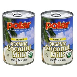 Polar Organic Premium Coconut Milk 2 Cans Nt Wt. 13.5 FL OZ (400mL) by POLAR