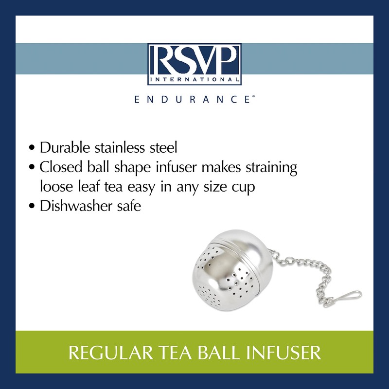 RSVP International Endurance Collection Tea Accessories, Stainless Steel & Dishwasher