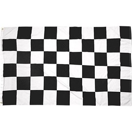 3x5 Black & White Checkered Flag Lot of 2 Flags Super Polyester Nylon Flag 3'x5' House Banner 90cm x 150cm Grommets Double Stitched Premium Quality Indoor Outdoor Pole Pennant (New)