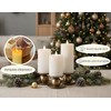 CozierGlow Flameless Pillar Candles Flickering with Remote Timer, Battery Operated