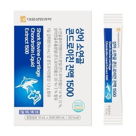 Daewoong BioScience 대웅생명과학 상어 소연골 콘드로이친 진액 1500 1박스 (10mL x 30포) Daewoong Life Science Shark Cartilage Chondroitin Extract 1500 1 Box (10mL x 30 Packs)