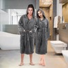Pameil Bathrobe for Men and Women Fluffy Dressing Gown with