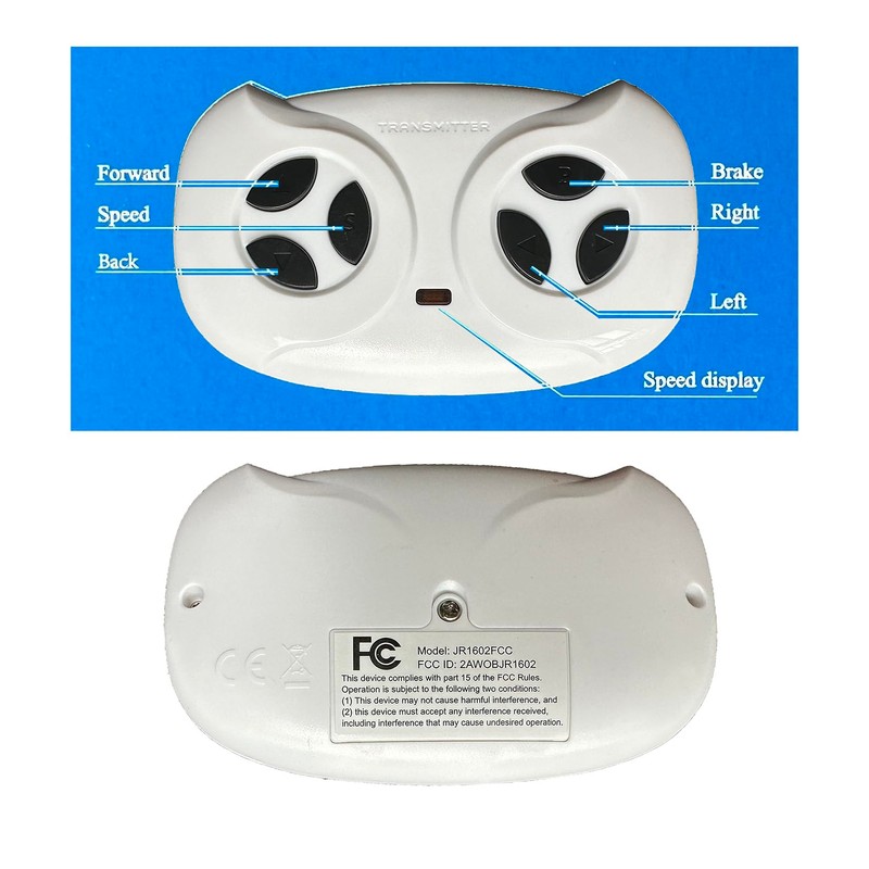 JR1602 FCC 2.4G Bluetooth Remote Control Remote for 12V Ride