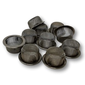 EKNA 10 Ball Sieves – Stainless Steel – Pipe Sieve Ball Pre-Cut – 8 x 16 mm – Strainer for Bong, Pipe & More