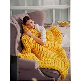 Angaekkot Bulky Arm Knitting Wool, Wool for Crocheting, Thick Yarn, Giant Wool, Hand Knitted Wool Yarn, 500 g, Coarse Knitted Cuddly Blanket, Length Approx. 25 m for Blanket, Weaving Pet Nest, Sofa