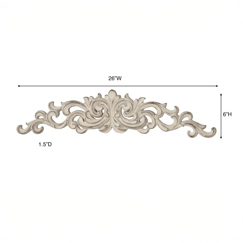 Adaire Weathered Ivory Wall Topper - 26 Inches Wide