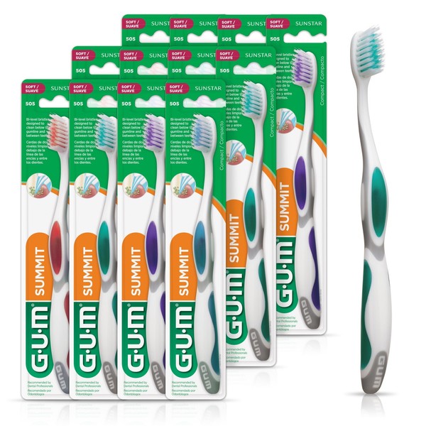 GUM Summit Ultra Soft Toothbrush Pack of 12 Extra Soft