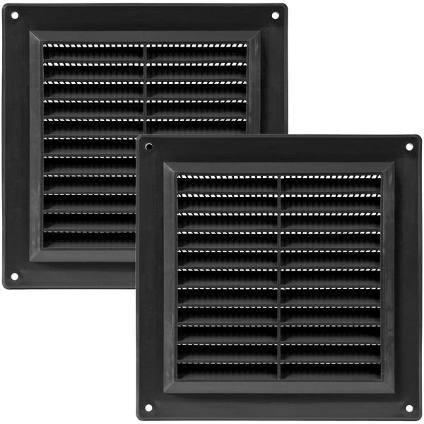 Vent Systems 4" x 4" Inch (Opening Dimensions) Black -