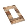 Brown Wood Rocker Light Switch Cover 1 Gang Single Decorator