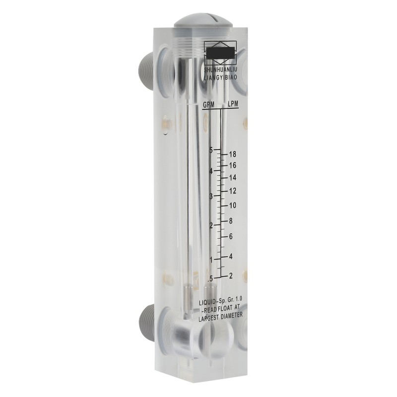 LZM-15 0.5-5GPM Knob Panel Type Liquid Flowmeter Flow Meter Measurement