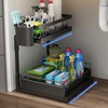CICUFY Metal Under Sink Organizer,2-Tier Double Sliding Under Sink Storage