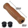 SOLODRIVE Bicycle Grips Leather, Vinyl Bicycle Handlebar Grips Leather, Hand-Stitched