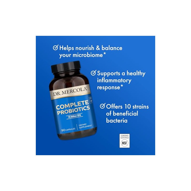 Dr. Mercola Complete Probiotics 180 Ct - 90 Servings- Twice