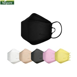 NEPURE New Nepure Premium KF94 Color Mask 60ea(5ea*12packs), Type:Black