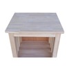 International Concepts Mission Tall End Table, Unfinished