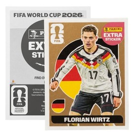 Stickers Mundial 2026 Estampa Individual Especial en Caja Acrílica Protectora Coleccionable Oficial Fútbol (FLORIAN WIRTZ, Bronce 2026)