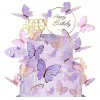 Feawiai 42pzs Decoración Pastel De Mariposa Letrero Feliz Cumpleaño