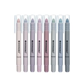 DiverseBee Bible Highlighters and Pens No Bleed, 8 Pack Assorted Colors Gel Highlighters Set, Bible Markers No Bleed Through, Cute Bible Study Journaling School Supplies, Bible Accessories (Dusty)