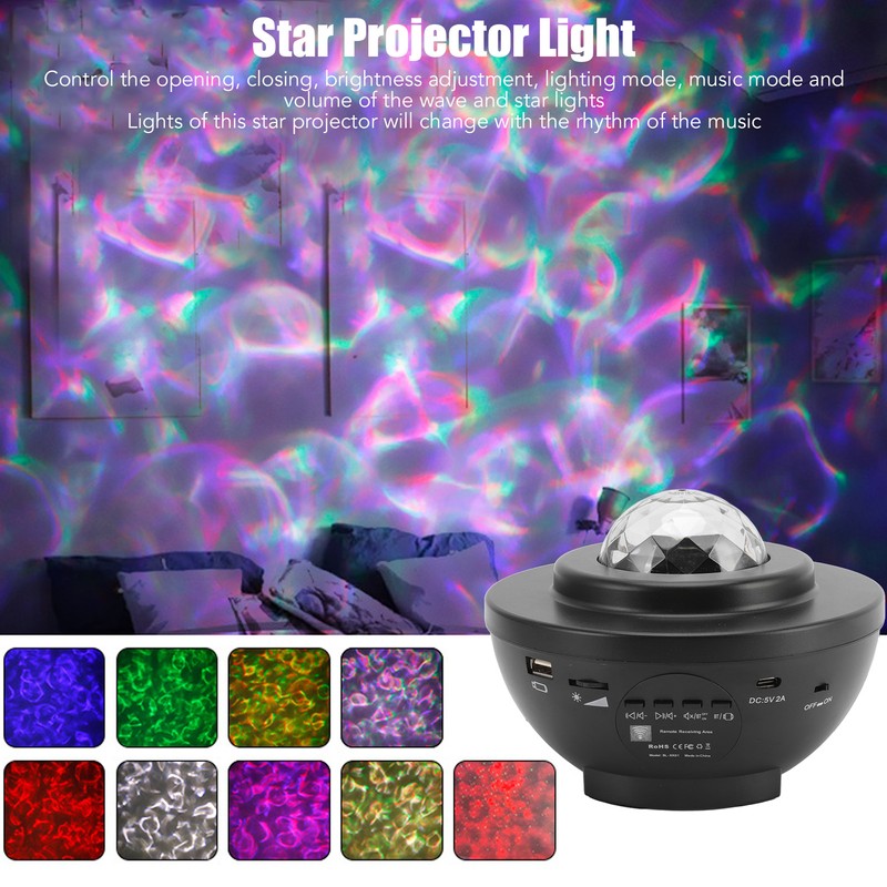 Star Projector Remote Control with Bluetooth Music Speaker USB Powered