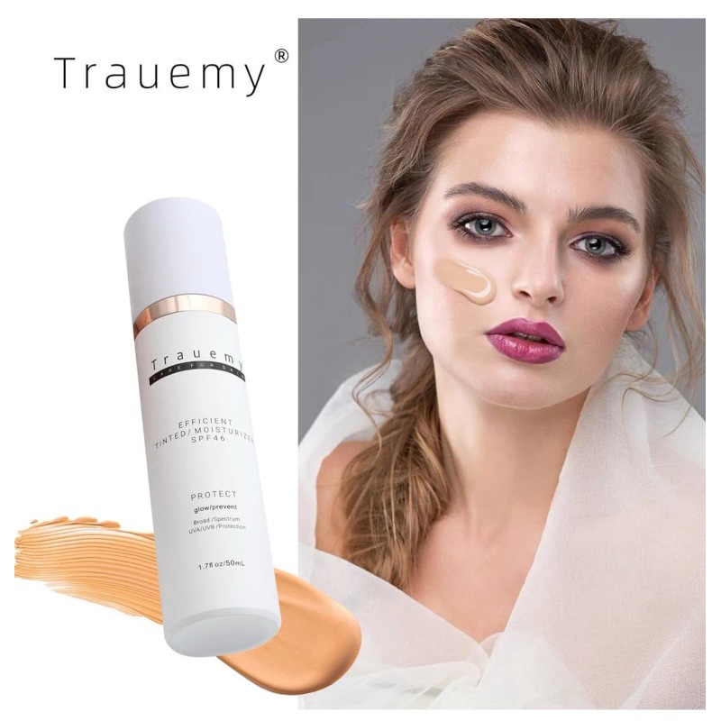 Trauemy Hydrating Anti Aging Tinted Skin Care-Face Moisturizer Matte SPF