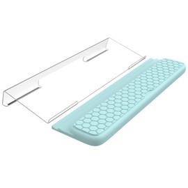 iCasso Ergonomic Keyboard Stand and Wrist Rest Pad,Memory Foam with Wrist Support for Computer Laptop,Non-Slip Arm Rest Wrist Guard with Acrylic Tilted Holder for Home,Office,Gaming(Blue)