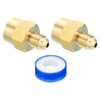 PATIKIL Brass Flare Tube Fitting, 2pcs Union Coupling Gas Adaptor