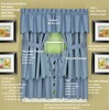 Today's Curtain, Orleans Scallop Curtain, Blue 36" Tier Pair and