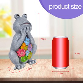 RICHIE Solar Garden Ornaments Outdoor Indoor Garden Decor, Waterproof Garden Statue Figurine Sculpture - Housewarming Garden Decorations Garden Gifts for Women Men