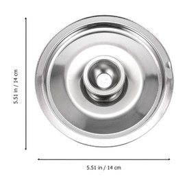 SHERCHPRY 1Pc Stainless steel cylinder small pan lid oil skillet pan lids lid cookware lid outdoor food covers condiment jar cover replacement seasoning lid pan cover metal flat cup