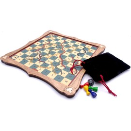 Brimtoy Snakes & Ladders Traditional Wooden Board Game