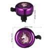 Sewroro Unicorn Bike Bell Purple Bicycle Handlebar Bell with Loud