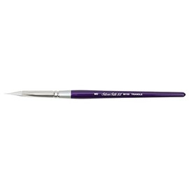 Silver Brush Limited 8815S Silver Silk Triangle Brush for Watercolor, Gouache, and Acrylic Paint, Size MD, Short Handle