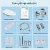 Hibbent Non-Electric Elongated Bidet Toilet Seat Slow Close Bidet Attachment
