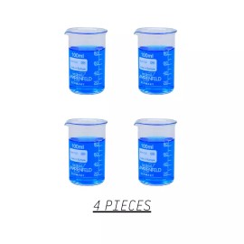 Marienfeld Superior Glass Beaker 100ml Borosilicate glass 3.3 Tall Form Marienfeld Set of 4 Pcs