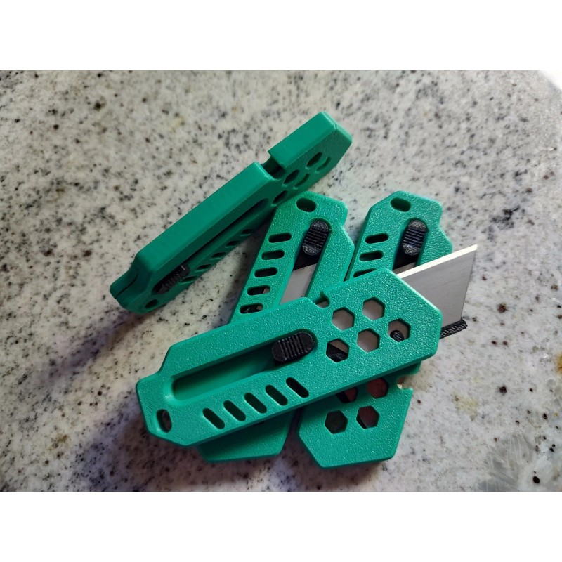 Unbranded 3-D Printed Retractable Box Cutter, Utility Knife, Razor Knife.