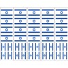 40 Removable Stickers: Israeli Flag, Israel Party Favors, Decals