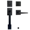 HISAFE Iron Black Front Door Lock Set Security Single Cylinder